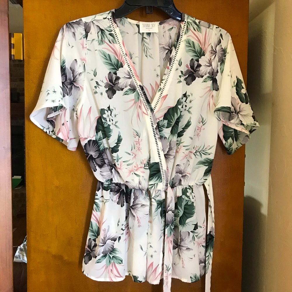 Floral Wrap Blouse from Sienna Sky